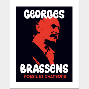 Georges Brassens Tribute Design - Poesie et Chansons Posters and Art